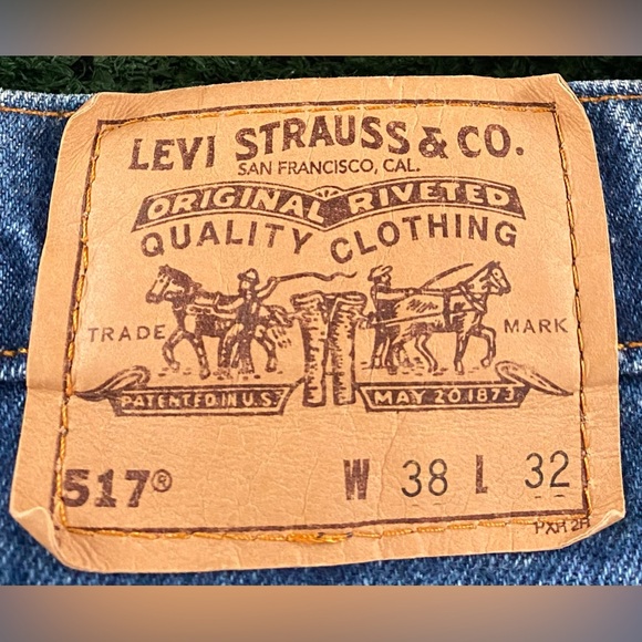 VTG 90’s Levi’s 517 Orange Tab Boot Cut Jeans Men’s 38x31 Whiskers Great Patina - Picture 4 of 9